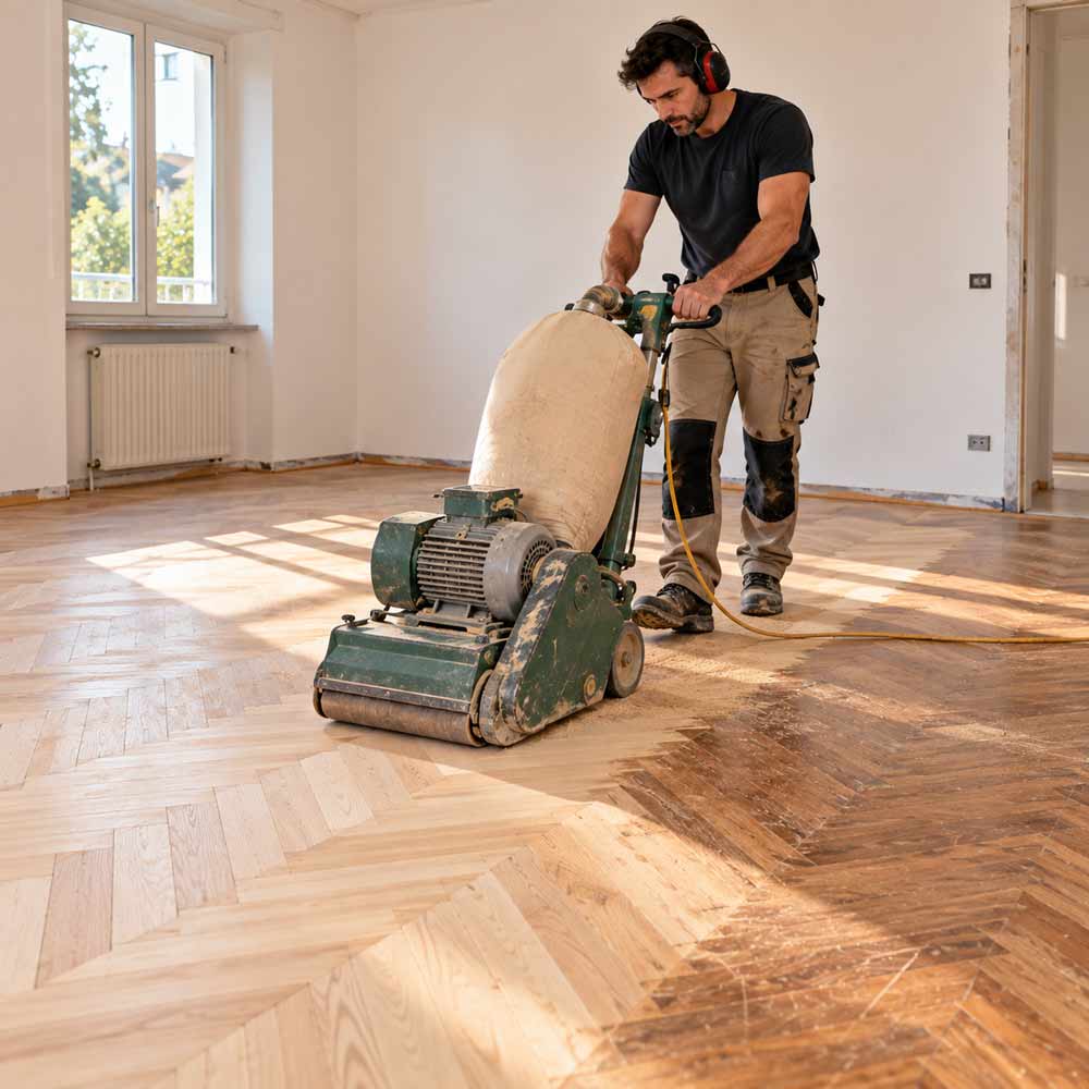 Ristrutturazione-del-parquet-in-corso lamatura parquet milano